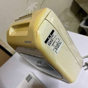 AMANO/アマノ タイムレコーダー BX2000 通電/出/退印字OK タイムカード付き 色焼け有り ジャンク扱いの画像5