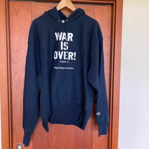 美品 レア 90s-00s JOHN LENNON Champion チャンピオン REVERSE WEAVE リバースウィーブ スウェット パーカー 単色 ネイビー メキシコ製