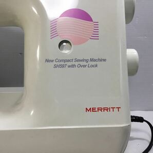 [K-2024]SINGER シンガー ミシン MERRITT ★SH597 通電確認OK ジャンク☆家庭用ミシン 裁縫 手工芸♪売り切り 1円スタート!!の画像2