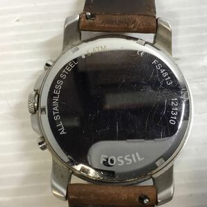 [K-2024]FOSSIL フォッシル FS4813★クォーツ メンズ クロノグラフ 腕時計☆動作未確認 黒文字盤 ギリシャ数字♪売り切り 1000円スタート!!の画像7