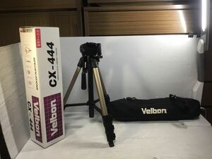 [K-2024]Velbon ベルボン 中型アルミ製 三脚★CX-444 カメラスタンド 4段 ケース付き☆撮影 カメラアクセサリー 売り切り♪