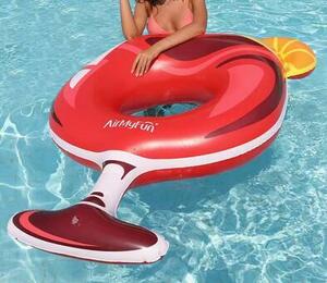  swim ring float . floating tool child for adult float lovely O type playing in water for family Pooh ruby chi goods playground equipment summer vacation 158*110cm wine glass 