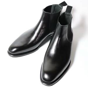“試着程度品” Perfetto（ペルフェット）サイドゴアブーツ Size:7 ブラック カーフ P2413 グッドイヤー 箱付 定価￥53,000- 紳士靴 革靴
