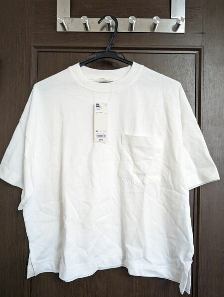 GU 半袖 ポケットTシャツ Tシャツ 白 カットソー 半袖Tシャツ ポケT