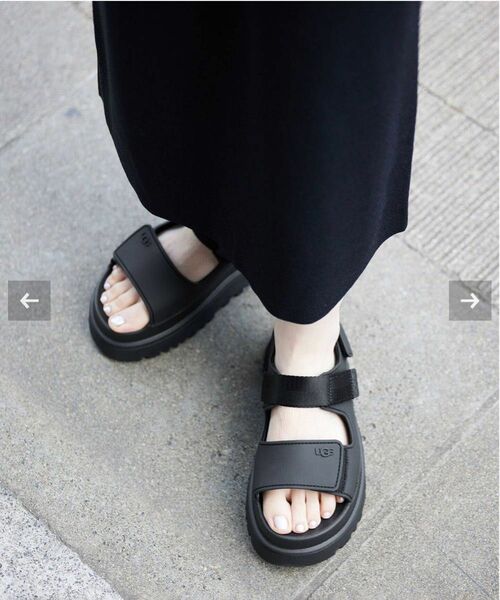 SLOBE IENA 【UGG/アグ】GoldenGlow Sandal ブラック　サイズ23 新品・未使用・完売