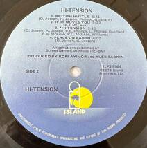 ■1978年 オリジナル US盤 Hi-Tension - Hi-Tension 12”LP ILPS 9564 Island Records_画像5