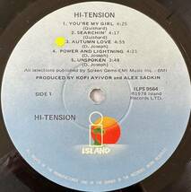 ■1978年 オリジナル US盤 Hi-Tension - Hi-Tension 12”LP ILPS 9564 Island Records_画像4