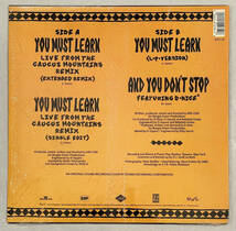 ■1989年 オリジナル US盤 Boogie Down Productions - You Must Lean / And You Don’t Stop 12”EP 1275-1-JD JIVE_画像2