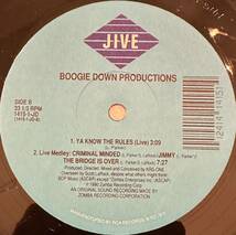 ■1990年 オリジナル US盤 Boogie Down Productions - Ya Know The Rules 12”EP 1425-1-JD JIVE_画像4