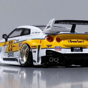 希少 1/64 TSM ミニGT MINI GT LBシルエット ワークス GT 日産 35GT-RR 改 LBWK リバティウォーク 深リム エンケイ シャコタン カスタムの画像9