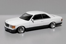 希少 レア DCT ダイキャストチーム 1/64 メルセデスベンツ 500 SEC 改 W126 クーペ 560 AMG ブラバス 深リム BBS ローダウン カスタム 改造_画像2