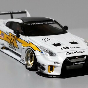 希少 1/64 TSM ミニGT MINI GT LBシルエット ワークス GT 日産 35GT-RR 改 LBWK リバティウォーク 深リム エンケイ シャコタン カスタムの画像8