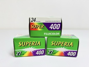 FUJIFILM カメラフィルム　SUPERIA 400 27枚２個　２４枚１個　３個SET 未開封　未使用