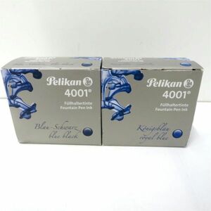  не использовался Pelikan/ пеликан 4001 авторучка для чернила 62.5ml королевский синий / blue black 