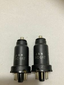 真空管 RCA JAN CRC 6R7 メタル管 ２本セット /GE Sylvania