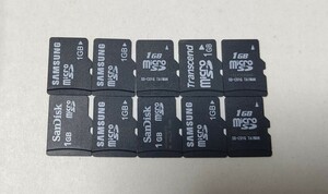 microSD карта 1GB 10 шт. комплект микро память Junk б/у 