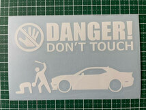 A)DODGEダッヂ_CHALLENGER_チャレンジャー_2008 DANGER DON'TTOUCH セキュリティステッカー シール_画像2