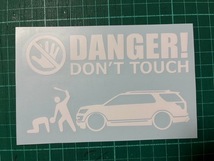 A)FORD_エクスプローラーEXPLORER_2014-後期mc DANGER DON'TTOUCH セキュリティステッカー シール_画像2