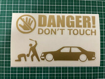 A)MERCEDES-BENZ_べンツW124_500E DANGER DON'TTOUCH セキュリティステッカー シール_画像2