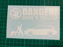 A)SUBARU_レヴォーグLEVORG_VM4/VMG_車高ノーマルnormal DANGER DON'TTOUCH セキュリティステッカー シール_画像2