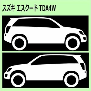 C)SUZUKI_Escudo_エスクード_TDA4W_車高ノーマルnormal 車両ノミ左右 カッティングステッカー シール