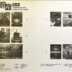 切手シート 世界遺産 第4集 古都京都の文化財 80円 X 10 = 額面 800円 チラシ付き 延暦寺 醍醐寺 仁和寺 平等院の画像3