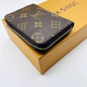 LOUIS VUITTON ルイヴィトン モノグラム コインケース ジッピーコインパース ブラウン ユニセックス M60067 カードケース 1円の画像4