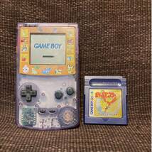 Nintendo 任天堂 GAME BOY COLOR ゲームボーイカラー クリアパープル CGB-001 +ゲーム ポケットモンスター金　動作確認　現状渡し_画像1