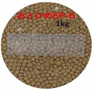 日清丸紅飼料 おとひめEP6(約5.4mm～約6.4mm) 1kg(500g×2袋) 沈降性(沈下性) 金魚 アロワナ 肉食魚に