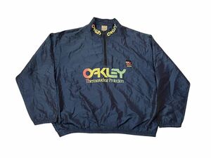 USA製 80s 90s OAKLEY THERMONUCLEAR PROTECTION HALF ZIP NYLON JACKET ビンテージ オークリー ナイロン ハーフジップ ジャケット USA