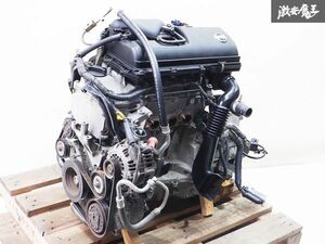 実動外し!! 保証付 日産純正 AK12 K12 マーチ 12SR CR12DE 5MT マニュアル エンジン本体 ミッション ケーブル シフトレバー付き 棚