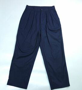 I (アイ) SUMMER WOOL 2TUCK EASY SLACKS ギャバジンウール スラックス パンツ ネイビー メンズ 2