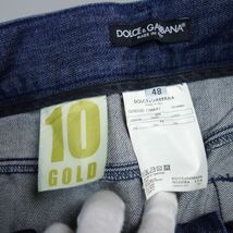 美品00s アーカイブ DOLCE&GABBANA ドルチェ＆ガッバーナイタリア製 10 GOLD テーピングデザインデニムパンツ 48 メンズ_画像4