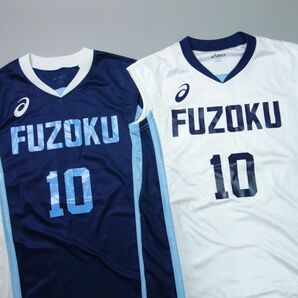 3点 FUZOKU 中学 高校 付属女子バスケットボール ユニフォーム ハーフパンツ 上下 セットアップ M レディースの画像3