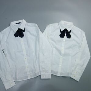 美品 2点おまとめ バーバリーロンドン ホース刺繍 リボン付 長袖シャツ レディース キッズ 女の子 150/160の画像1