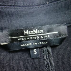 極美品 イタリア製 マックスマーラ MAX MARA WEEKEND ストレッチ テーラードジャケット 黒 レディース Sの画像5