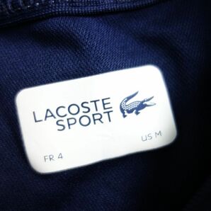 極美品 ラコステスポーツ LACOSTE ウルトラドライ ストレッチ 半袖ポロシャツ メンズ 4 ロゴプリント ゴルフウェアの画像3