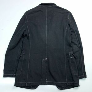 Y’s for men yohji yamamoto ワイズフォーメン ヨウジヤマモト 製品染 ステッチデザインジャケット 3 メンズ ブラック MC-J09-012の画像2