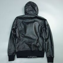 ヒステリックグラマー HYSTERIC GLAMOUR HOODED LEATHER JACKET 豚革 レザー フードジャケット 黒 S_画像3