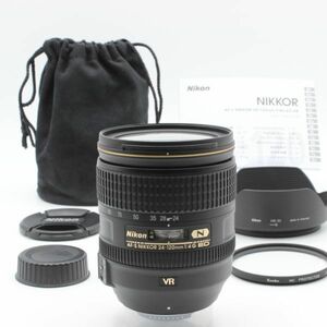 【極美品】 Nikon ニコン AF-S NIKKOR 24-120mm f4 G ED VR ポーチ フード フィルター 使用説明書 付き nikon NIKON 35004