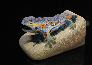 Art hand Auction トカゲ コモドドラゴン 爬虫類 動物 ガーデンオブジェ オーナメント 置物 モロッコ風 インテリア 雑貨 樹脂 ハンドメイド, インテリア小物, 置物, その他