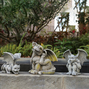 インテリア雑貨 ドラゴン モンスター ガーゴイル 怪獣 妖精 西洋彫刻 彫像 オブジェ 置物 ガーデンオーナメント 樹脂 ハンドメイド
