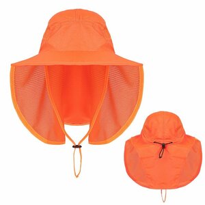 バケットハット 帽子 つば広帽 メンズ レディース 速乾 軽くて通気性の良い 大きめ 釣り アウトドア 折りたたみ 紫外線対策 オレンジ