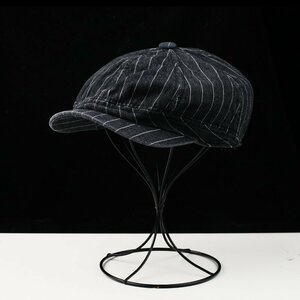  retro Denim шляпа полоса шляпа колпак мужской женский унисекс Casquette 56~58CM черный 