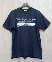 ENGINEERED GARMENTS/エンジニアードガーメンツ/半袖Tシャツ/Young OldGH091/Printed Cross Crew Neck T-shirt/ネイビー/Mサイズ_画像1