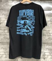 USA製 NIRVANA ニルヴァーナ 半袖Tシャツ NEVERMIND HOLOUBEKボディ サイズXL ブラック 店舗受取可_画像2