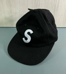 Supreme /シュプリーム/Wool S Logo 6-Panel /17AW/ブラック/キャップ