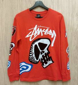 STUSSY/ステューシー/長袖Tシャツ/eaa349846/両面・袖プリントロンT/レッド/Sサイズ