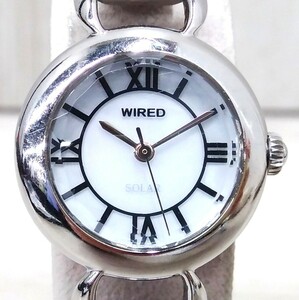  Junk SEIKO Seiko WIRED Wired V117-0AJ0|240*** белый циферблат солнечный наручные часы 