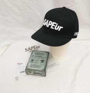 SAPEur サプール Magiveil COLLABORATION CAP マジベル コラボレーション キャップ 帽子 ブラック 黒 AOO24-084 クリーナー付 店舗受取可